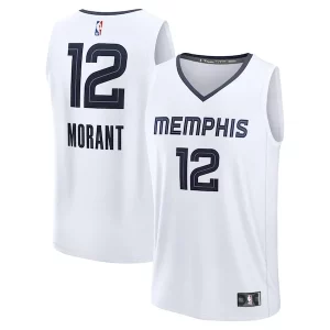 Maravilloso Ja Morant Memphis Grizzlies Fast Break Replica Player Jersey Association Edition White  para la gran final