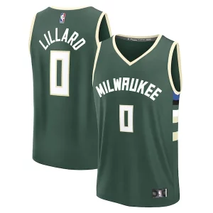 Estupendo Versátil Damian Lillard Milwaukee Bucks Youth Fast Break Replica Player Jersey Icon Edition Hunter Green  para la gran final