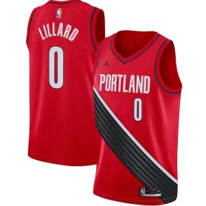 Genial Sofisticado Damian Lillard Portland Trail Blazers Jordan Brand 2020/21 Swingman Jersey Statement Edition Red  para la gran final