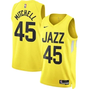 Fantástico Hermoso Donovan Mitchell Utah Jazz Nike Unisex Swingman Jersey Icon Edition Gold  para la gran final