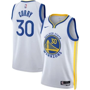 Atractivo Práctico Elegante Stephen Curry Golden State Warriors Nike Unisex Swingman Jersey Association Edition White/Royal  para la gran final