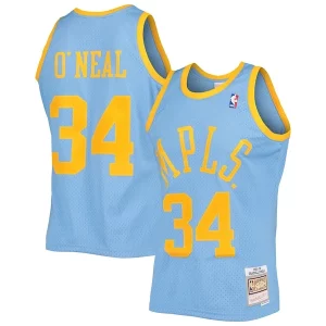 Original Clásico Shaquille O'Neal Los Angeles Lakers 2001/02 Hardwood Classics Swingman Jersey Powder Blue  para la gran final