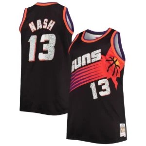 Resistente Steve Nash Phoenix Suns Big & Tall 1996/97 NBA 75th Anniversary Diamond Swingman Jersey Black  para la gran final