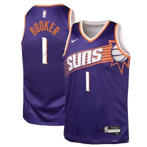 Fantástico Resistente Devin Booker Phoenix Suns Nike Youth Swingman Jersey Icon Edition Purple  para la gran final