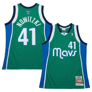 Resistente Comodo Chulo Dirk Nowitzki Dallas Mavericks 2004/05 Hardwood Classics Authentic Jersey Green  para la gran final