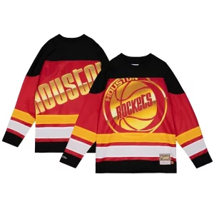 Original Robusto Atractivo Houston Rockets Women's Hardwood Classics Big Face 4.0 Hockey Jersey Red  para la gran final
