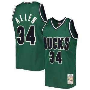 Chulo Ray Allen Milwaukee Bucks 2000/01 Hardwood Classics Off Court Swingman Jersey Hunter Green  para la gran final