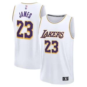 Ideal Sofisticado LeBron James Los Angeles Lakers Youth Fast Break Replica Player Jersey Association Edition White  para la gran final