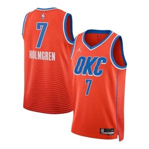 Sofisticado Genial Chet Holmgren Oklahoma City Thunder Jordan Brand Unisex Swingman Jersey Statement Edition Orange  para la gran final