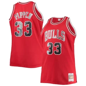 Maravilloso Scottie Pippen Chicago Bulls Big & Tall 1997/98 NBA 75th Anniversary Diamond Swingman Jersey Red  para la gran final