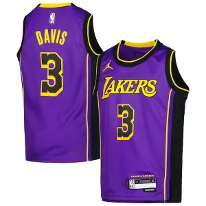 Delicioso Anthony Davis Los Angeles Lakers Jordan Brand Youth Swingman Jersey Statement Edition Purple  para la gran final