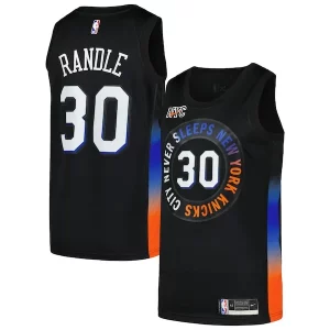Resistente Perfecto Julius Randle New York Knicks Nike Swingman Player Jersey City Edition Black  para la gran final