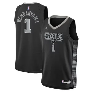 Atractivo Victor Wembanyama San Antonio Spurs Jordan Brand Youth Swingman Jersey Statement Edition Black  para la gran final