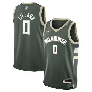 Perfecto Moderno Damian Lillard Milwaukee Bucks Nike Youth Swingman Jersey Icon Edition Hunter Green  para la gran final