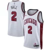 Comodo Lonzo Ball Chicago Bulls Nike Unisex 2022/23 Swingman Jersey City Edition White  para la gran final