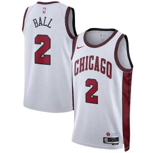 Comodo Lonzo Ball Chicago Bulls Nike Unisex 2022/23 Swingman Jersey City Edition White  para la gran final