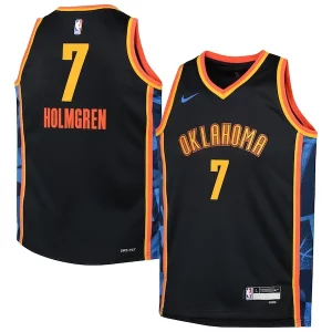 Robusto Chet Holmgren Oklahoma City Thunder Nike Youth 2024/25 Swingman Player Jersey City Edition Black  para la gran final