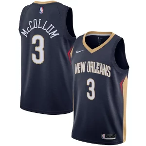 Sofisticado C.J. McCollum New Orleans Pelicans Nike Swingman Jersey Icon Edition Navy  para la gran final