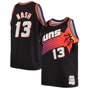 Comodo Versátil Moderno Steve Nash Phoenix Suns 1996/97 Big & Tall Hardwood Classics Swingman Jersey Black/White  para la gran final