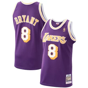 Perfecto Chulo Men's Los Angeles Lakers Kobe Bryant Purple 1996/97 Hardwood Classics Authentic Jersey/Gold/Royal  para la gran final