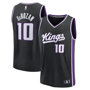 Comodo Genial DeMar DeRozan Sacramento Kings Fast Break Replica Player Jersey Icon Edition Black  para la gran final
