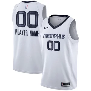 Magnífico Original Memphis Grizzlies Nike 2020/21 Swingman Custom Jersey Association Edition White  para la gran final