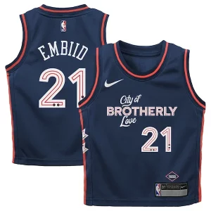 Estupendo Versátil Joel Embiid Philadelphia 76ers Nike Preschool Swingman Replica Jersey City Edition Navy  para la gran final