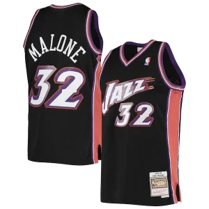 Hermoso Práctico Delicioso Karl Malone Utah Jazz 2001/02 Hardwood Classics Swingman Jersey Black  para la gran final