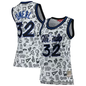 Duradero Original Shaquille O'Neal Orlando Magic Women's 1994 Doodle Swingman Jersey White  para la gran final