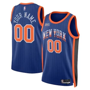 Duradero Moderno New York Knicks Nike Unisex 2023/24 Custom Swingman Jersey Blue City Edition  para la gran final