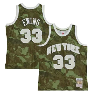 Duradero Chulo Magnífico Patrick Ewing New York Knicks Hardwood Classics 1991/92 Ghost Green Swingman Jersey Camo  para la gran final