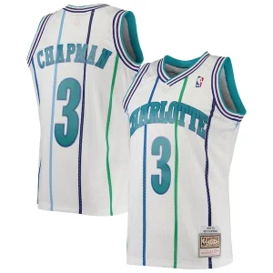 Moderno Rex Chapman Charlotte Hornets 1988/89 Hardwood Classics Swingman Jersey White  para la gran final