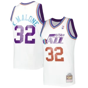 Único Karl Malone Utah Jazz 1991/92 Hardwood Classics Reload 3.0 Swingman Jersey White  para la gran final