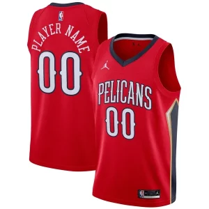 Robusto New Orleans Pelicans Jordan Brand Swingman Custom Jersey Statement Edition Red  para la gran final