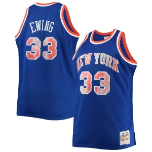 Atractivo Original Patrick Ewing New York Knicks Big & Tall 1991/92 NBA 75th Anniversary Diamond Swingman Jersey Blue  para la gran final