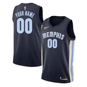 Versátil Memphis Grizzlies Nike Swingman Custom Jersey Navy Icon Edition  para la gran final