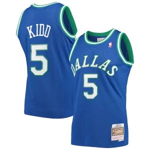 Cool Elegante Original Jason Kidd Dallas Mavericks 1994/95 Hardwood Classics Swingman Jersey Blue  para la gran final