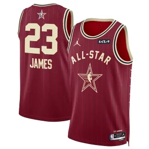 Moderno LeBron James Jordan Brand Unisex 2024 NBA All Star Game Swingman Jersey Crimson  para la gran final