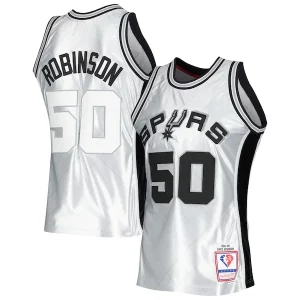 Robusto Sofisticado Resistente David Robinson San Antonio Spurs 1998/99 Hardwood Classics 75th Anniversary Swingman Jersey Platinum  para la gran final