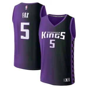 Duradero Práctico De'Aaron Fox Sacramento Kings Fast Break Replica Player Jersey Statement Edition Purple  para la gran final