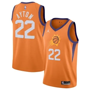 Clásico Deandre Ayton Phoenix Suns Jordan Brand 2020/21 Swingman Jersey Statement Edition Orange  para la gran final