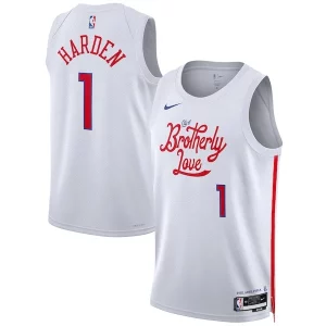 Comodo James Harden Philadelphia 76ers Nike Unisex 2022/23 Swingman Jersey City Edition White  para la gran final