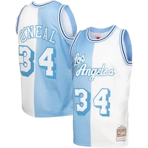 Chulo Elegante Atractivo Shaquille O'Neal Los Angeles Lakers Hardwood Classics 1996/97 Split Swingman Jersey Powder Blue/White  para la gran final
