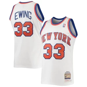 Lujoso Delicioso Duradero Patrick Ewing New York Knicks 1985/86 Hardwood Classics Authentic Jersey White  para la gran final