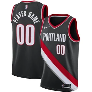 Moderno Encantador Bonito Portland Trail Blazers Nike 2020/21 Swingman Custom Jersey Icon Edition Black  para la gran final