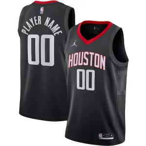 Lujoso Houston Rockets Jordan Brand Swingman Custom Jersey Statement Edition Black  para la gran final