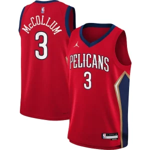 Perfecto C.J. McCollum New Orleans Pelicans Jordan Brand Youth Swingman Jersey Statement Edition Red  para la gran final
