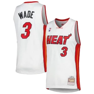 Práctico Dwyane Wade Miami Heat 2001/02 Hardwood Classics Swingman Jersey White  para la gran final