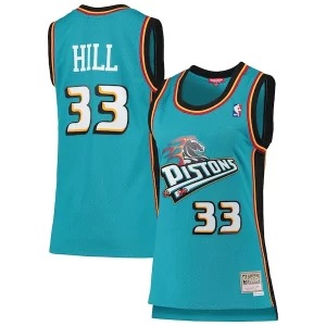 Sofisticado Robusto Grant Hill Detroit Pistons Women's 1998/99 Hardwood Classics Swingman Jersey Teal  para la gran final