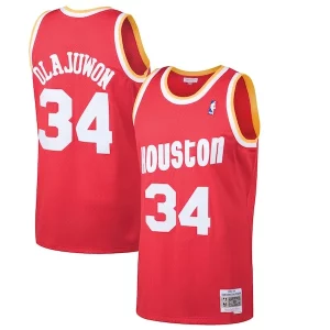 Práctico Genial Hakeem Olajuwon Houston Rockets 1993/94 Hardwood Classics Swingman Jersey Red  para la gran final